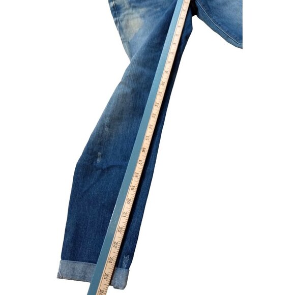 Sneak Peak Like New Boyfriend Denim Jeans Cute Stylish Patches and Rips Size 5 - Picture 5 of 9